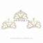 2016 Trendy Alloy Rhinestone Tiara Crown Clear Crystal for Accessories Clear with Silver Plating