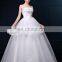 New Korean Style Lace Strapless Floor Length Plus Size White Bride Wedding Dress