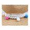 Wholesale Summer Stylish Natural 100% Paper Women Panama Hat With Headband Pompom