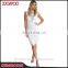 2017 New Fashion Customed Sleeveless White Midi Brand Pretty Women Lace Dress