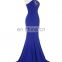 Kate Kasin Backless Sleeveless Halter High Stretch Blue Long Ball Gown Evening Prom Party Dress 8 Size US 2~16 KK000111-1