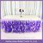 TS017-PUR organza table skirt materials in different designs of table skirting