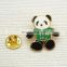 Hot selling cute panda shape hard enamel pin badge with butterfly pin