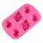 Free Sample Food Grade Heat resistant Nontoxic Silicone Cake Mold Baking Mousse Pudding Mold Tool 6holes