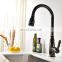 Kitchen faucet hot and cold water faucet blass washing kitchen rotatable sink faucet black