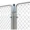 Galvanized Chain Link Garden Walking Fence Gate 48-inch Overall Height by 32-inch Frame Width , Chain Link Walk-Through Gate