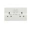 ABS 13 amp Box Switch Electrical British Plug Double Switched UK Wall Socket
