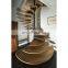 Small space indoor steel wood spiral staircases