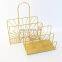 K&B hot wholesale high quality new design gold color square magazine children book shelves