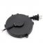 2 Pin plug flat wire electric retractable power cord reel 1.5m, 1.8m,2m
