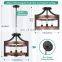 American retro solid wood shrimp skin chandelier for dining room study bedroom