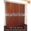 I shape bedroom wall wardrobe closet white color with louvered folding door