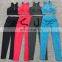 New Style Sexy Half Zip Racerback Sports Gym Bra Scrunch Butt Drawstring Leggings Yoga Suir Set Workout Wear Clothes For Women