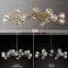 Modern Crystal Molecular Chandelier ceiling Lighting Fixture for Living Room Bedroom Dining Room kitchen island Foyer Lobby