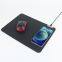 Three-fold Office portable 15W Wireless Charging Mouse pad PU  fast magnetic Wireless Charger