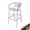 Bar furniture silver aluminium single seater with arm outdoor furniture cheap chair