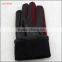Lady's new style affordable leather-woolen gloves with supersoft polyester lining