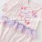 2016 Japan wholesale cute and high quality ribbon and frill baby clothing for girl newborn infant wear garment clothes
