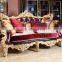 Luxury royal palace design living room furniture set Beech wood living room sofa set                        
                                                Quality Choice