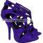 Many Color Peach Suede Leather High Heel Sandals 120mm Stiletto Summer Sandal Shoes Very Sexy