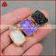 Fashion electroplated gold filled jewelry small druzy gem connector all Color natural crystal drusy pendant