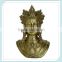 Religious craft resin silver buddha head