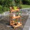 outdoor wooden flower pot display stand