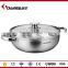 Charms Hot Sale induction stainless steel hot pot with divider