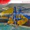 swimming pool with water slides tube for summer kids play