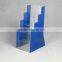 Blue Acrylic 4-tiered Pamphlet Brochure Stand