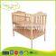 WBC-01B australia standard solid wood softextile baby crib attacged bed with anti-skid casters