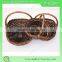 boat shaped wicker fruit basket with bandle for market