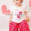 Lovely polka dot embroidery back to school cotton party wear dress for girls