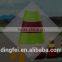 Yellow and red reflective traffic road cones collar