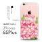 High Quality Soft Slim Mobile Shell Case for Pink IPhone 6 6s Plus With 3D Beautiful Flower Custom Designs