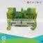 Dinrail terminal block spring type JUT3-1.5PE ground terminal connector screwless earth type