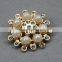 Fabulous zinc alloy custom rhinestone cheap crystal metal flower brooch