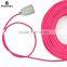 Hot Popular Modern Colourful Power Cord ,Bright Pink Fabric Textile Power Cord Round