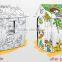 Custom Factory Eco-friendly Paintable Kids Cardboard Playhouse Wholesale