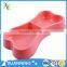Green Bone Shaped Dog Bowl Personalized Dog Bowl Plastic Dog Bowls