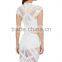 White Hit or Mesh Net Insert Sexy Women Polyster Spandex Bodycon Dress PW-LC61279