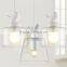North Europe classic design glass pendant lamp with resin fly bird for home decor simple coffee bar and restaurant