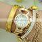 cheap prices top fashion elegance PU leather band watches for girls cheap watch