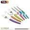 6 pieces plastic handle steak knife and fork set