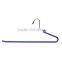 The HEAD metal pant hanger with blue rubber paint printed , made in china