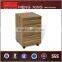 Good quality eco-friendly europe style pedestal,3 drawers mobile cabinet with dual casters