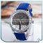 Fashion diamond tree dial water resistance leisure style quart movt leather lady women watch
