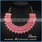 Luxury classy women fashion gold alloy exaggerate statements crystal gift necklace wholesale