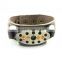 BOSHIHO gold leather bracelets /wide leather cuff bracelets/leather bracelets for boy