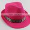 2015 Hot Sale Red Fedora Straw Hat Flat Top Fedora Hat Rack